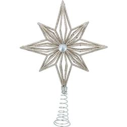 Gisela Graham Christmas Tree Star Gold Glitter With Christmas Tree