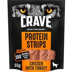 Crave Protein Strips with Turkey and Chicken - 55g