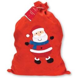 Large Red Traditional Christmas Xmas Sack Father Christmas Design 60cm x 50cm