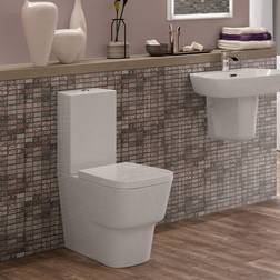 Signature Maya Close Coupled Toilet with Push Button Cistern Soft Close Seat