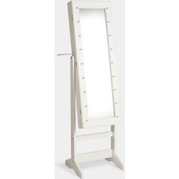 BTFY White LED Armoire Storage Mirror Vonhaus Furniture