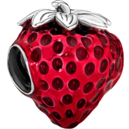 Pandora Seeded Strawberry Fruit Charm - Silver/Red