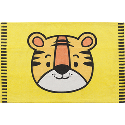 Beliani Kids Room Rug Small Tiger Print 60 Yellow Playroom Ranchi