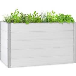 Blumfeldt Nova Grow Raised Planter wpc Wood Look White