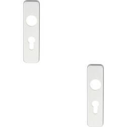 PAIR Door Handle Euro Lock Plate