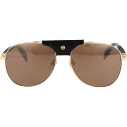 Chopard Aviator Shiny Rose Gold Brown Silver Mirror Polarised