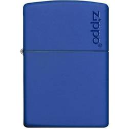 Zippo Royal Blue Matte Logo Pocket Lighter