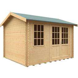 12x10 The Henley 28mm Cabin L3550 x W2950 mm Solid Wood/Softwood/Pine Natural
