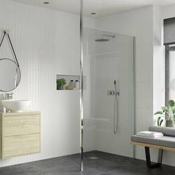 Signature Inca8 Wet Room Screen and Floor to Ceiling Pole 900mm Wide 8mm Glass