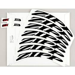 Zipp Black Wheel Decal Set Border Logo