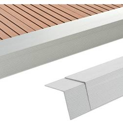 Topdeal 5 pcs Decking Angle Trims Aluminium 170 cm Silver VDFF29169_UK