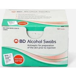 BD Alcohol Swabs 100 Each White