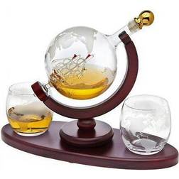 Godinger Globe Whiskey Carafe 3pcs 0.85L