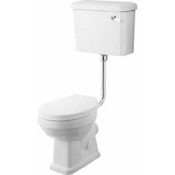 Nuie Carlton Low Level Toilet with Lever Cistern and Flushpipe Excluding Seat