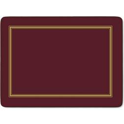 Pimpernel Classic Burgundy Placemats Set Place Mat Gold, Red