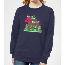 Elf Food Groups Christmas Jumper - Navy