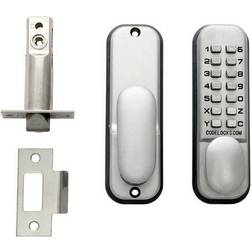 Door Lock with Mortice Door Latch Mechanical Buttons