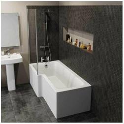 L Shaped 1600mm Shower Bath