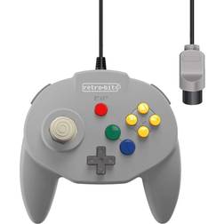 Retro-Bit Tribute 64 Wired Controller for Nintendo N64 Original Port Classic Gray