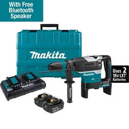 Makita 18V 1-9/16 in. 5.0 Ah X2 LXT Lithium-Ion (36V) Brushless Cordless AVT Rotary Hammer Kit AFT AWS