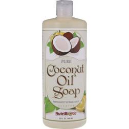 Nutribiotic Pure Coconut Oil Soap, Peppermint Bergamot, Fluid