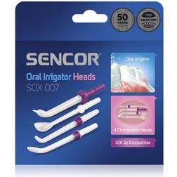 Sencor Replacement Heads 4 Changeable For Oral Irrigator, White/Purple