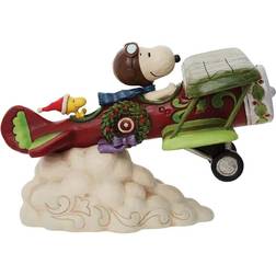 Peanuts Snoopy Flying Ace Plane Special Christmas Deliveries by Jim Shore Statue