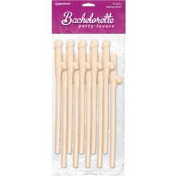 Pipedream Bachelorette Party Favors 10 Pecker Straws Flesh