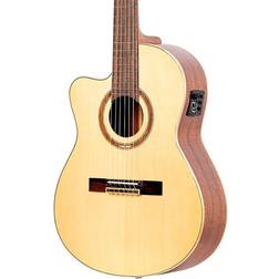 Ortega Family Series Pro Rce138-T4-L Thinline Acoustic Electric Nylon Guitar Natural