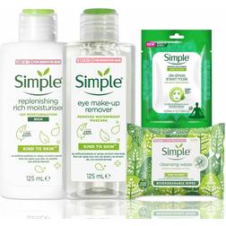 Simple Kind To Skin Eye Makeup Remover, Rich Moisturiser, Cleansing Wipes Mask
