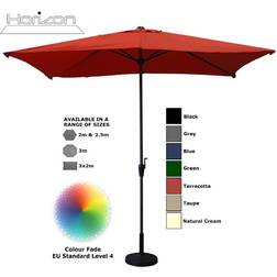 Horizon 3x2m Terracotta Parasol Aluminium Crank Garden