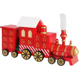 Advent Calendar Locomotive Wood Reusable