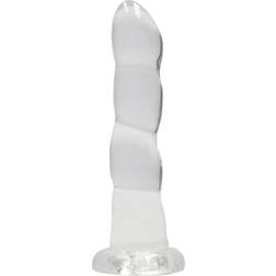 RealRock Crystal Clear Non-realistic Dildo With Suction Cup 7 In. Translucent