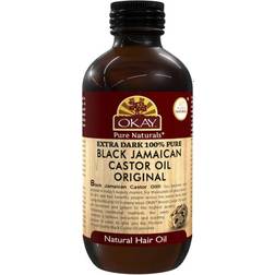 OKAY Extra Dark 100% Natural Black Jamaican Castor Oil All Hair Textures Skin Strong, Thick