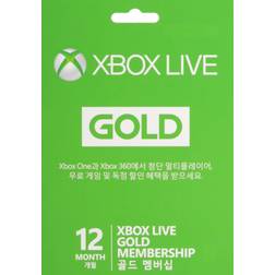 Microsoft Xbox Live 12 Month Gold Card