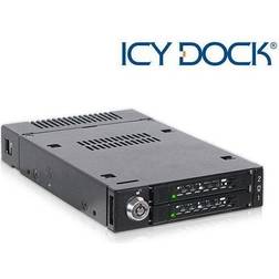 Icy Dock MB834M2K-B 2 Bay M.2 PCIe NVMe SSD miniSAS Mobile Rack