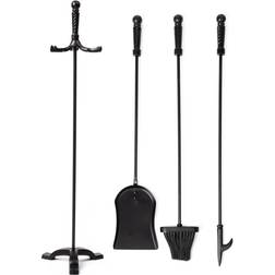 Mind Reader 3 pc. Fireplace Tool Set, Black, 4PCFIRE-BLK