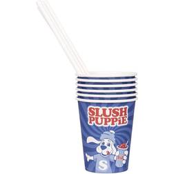 Slush Puppie Paper Cup/ 20 Cups & Paper Straws