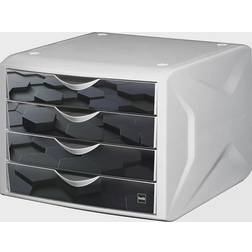 Helit Drawer box, HxWxD 212 x 262 x 330 mm, pack of 5, drawer design dark hexagon