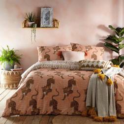 Furn. Tibetan Tiger Coral Duvet Cover Orange