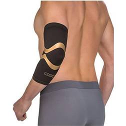 Copper Fit Pro Series Performance Compression Elbow Sleeve, Black with Trim, Large