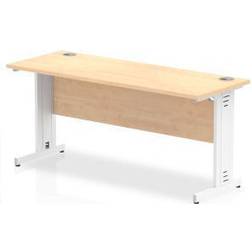 Dynamic Impulse 1600/600 Rectangle White Cable Desk Maple