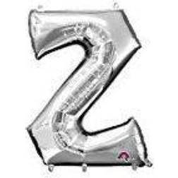 Amscan Letter Z Supershape Silver Foil Balloon 34/86cm P50