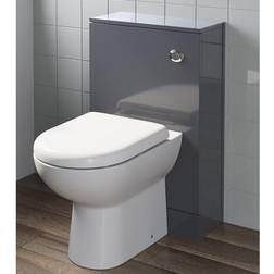 Artis Bathroom Grey Gloss Back To Wall BTW Unit ONLY (Toilet not Included) Modern