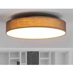 Lindby Fabric LED lamp Saira Ceiling Flush Light