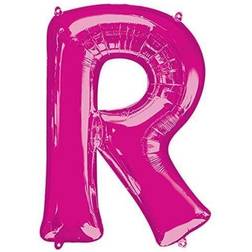 Amscan Letter R Supershape Pink Foil Balloons 34/86cm P66 P50