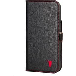 (Black with Red Detail) TORRO iPhone 13 Mini Leather Case