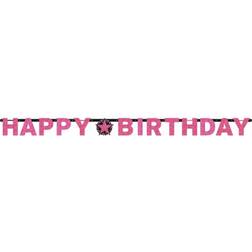 Amscan (50th, Pink) Prism Pink Happy Birthday Letter Banner