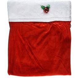 Amscan 393233 Red and White Velour Christmas Santa Bag, 36" x 30"