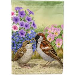 Caroline's Treasures Carolines Treasures ASA2112GF House Sparrows Flag Garden